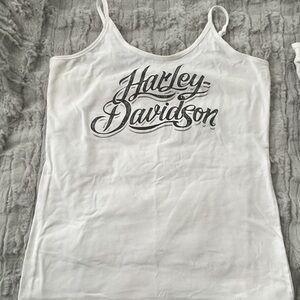 Harley-Davidson Women's White Camisole with Black Logo